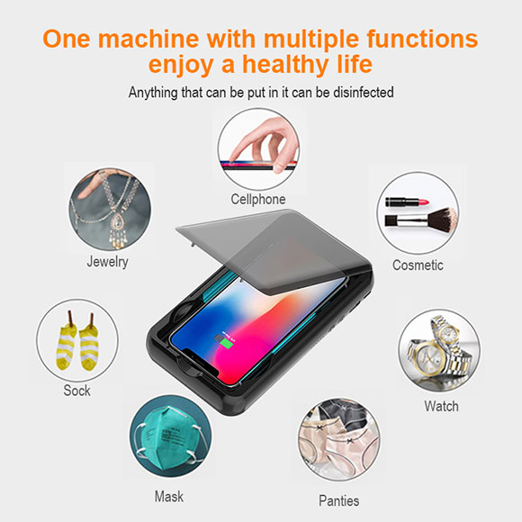 New private mould multifunctional 5000mAh Power Bank UV Disinfection Box with Wireless Charger LWS-6023